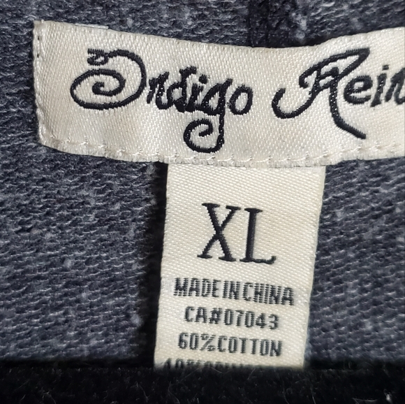 Indigo Rein - Open-Sleeve Sweatshirt with Seam Details - Blue-Grey - XL - EUC - Picture 6 of 7